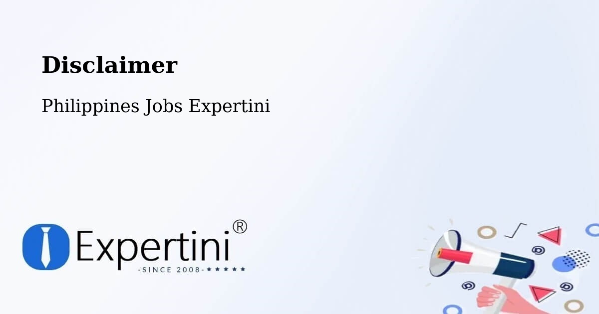 Disclaimer – Malay - Philippines Jobs Expertini